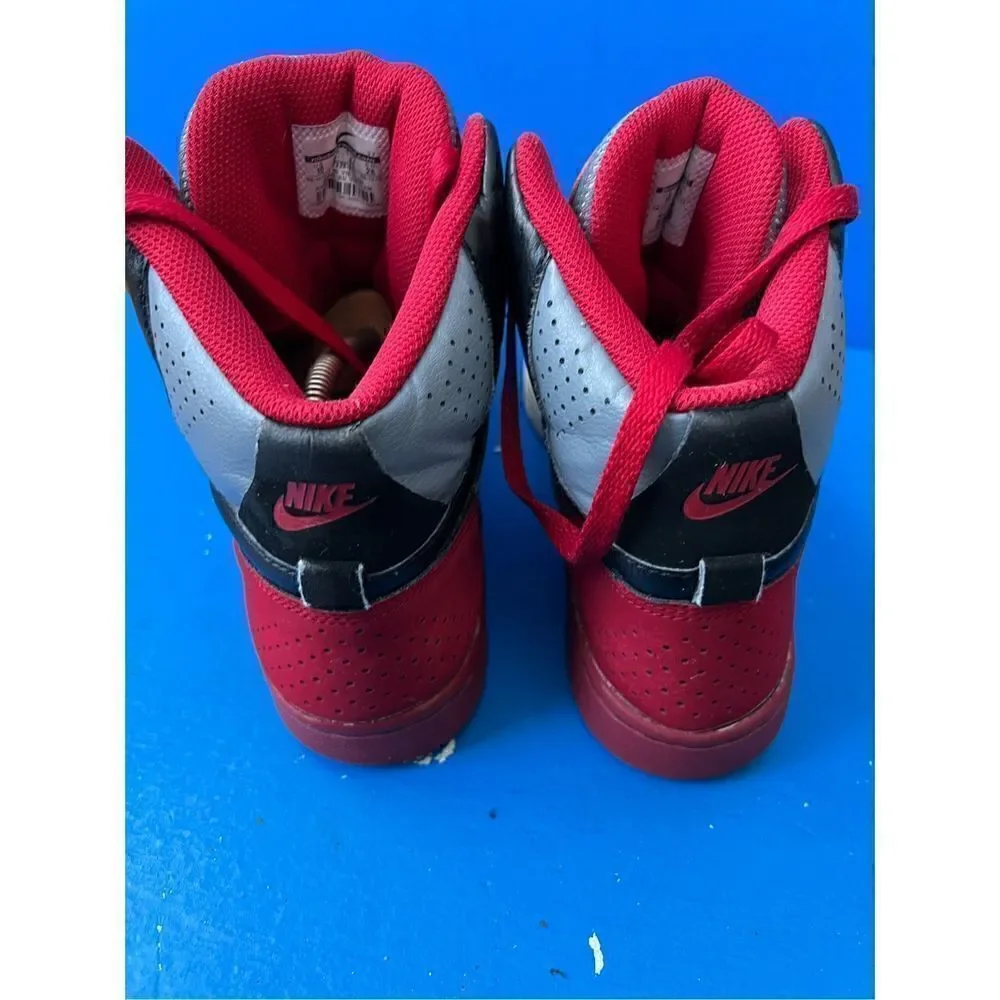 Nike Court Tranxition High Top Sneaker Sz 10 Red Black Gold Grey 537328-076